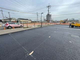 愛知県　清須市　老人ホーム駐車場　新設ライン工事